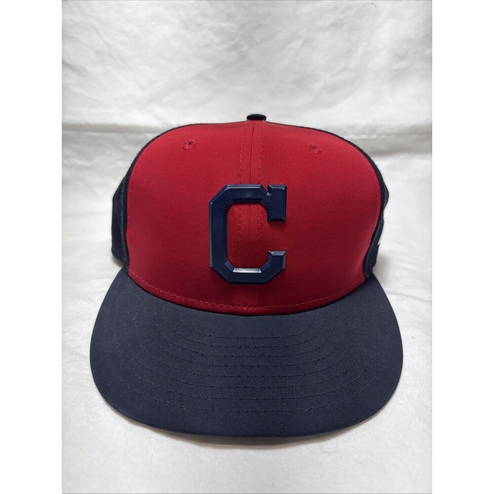 NWOT Cleveland Guardians New Era 59FIFTY Fitted Hat Red Navy Size 6 7/8